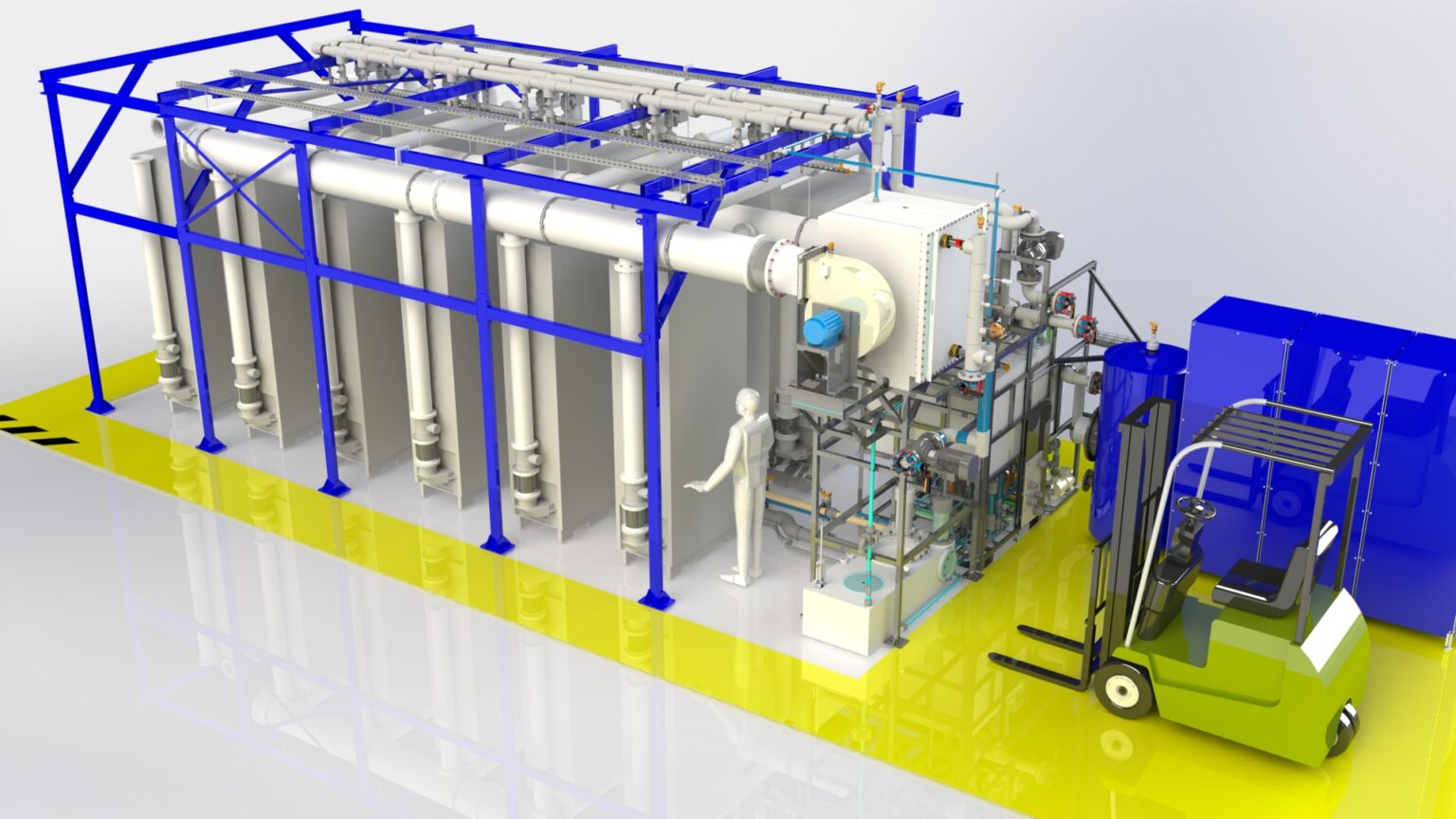 Un projet de la technologie MHD en plan CAO